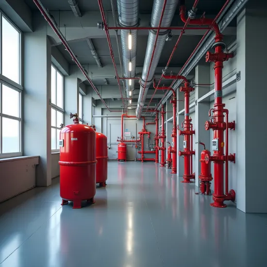 Instalación industrial de una red contra incendios